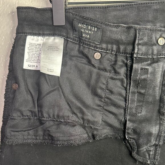 Lucky Brand Mid-Rise Ava Skinny Jean in Black Wash - Picture 6 of 6
